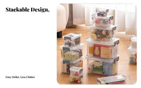 Handled Organizer container adaptable Household Storage Space-Saving for Dorm Room