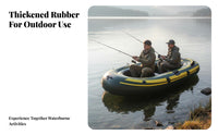Foldable Inflatable Boat Thickened Material Inflatable Dinghy Boat Puncture Resistant Blow-up Dinghy Multiple Air Chambers for Outdoor Enthusiasts, Families, Boating, River, Lake, Beach