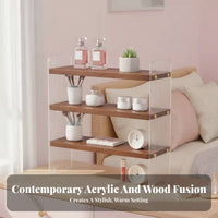 Multi-Tier Desk storage-spaceSaving Multilayered Desk Organizer Transparent View