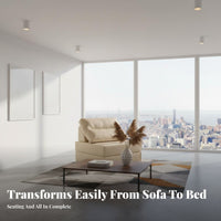 Removable and cleanable Cover sectional Block Sofa Bed Italian-Inspired design Living Room Furniture Corduroy Texture transformable Couch Easy Assembly for Apartment Dwellers, Guest Hosts, Homeowners, Small Spaces, Lounge Area