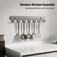 Closet and Pantry Organizer with Rotatable Wall Hooks for Kitchen Utensils, Removable Mounted Storage for Home Cooks