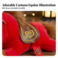 Year of the Horse Symbol Doll Festive Design Stuffed Horse Toy Stuffed Horse Plush Keychain Blessing Souvenir New Year Horse