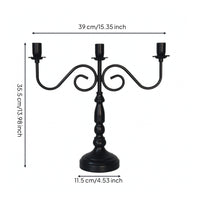 Ornate Candelabra Shiny Retro Candelabrum Pedestal Candle Holder with Arms Polished for Photographers, Weddings, Mantel