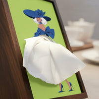 Wooden Tissue Box Holder Framed Front Panel Rectangular Tissue Box Holder Vertical Design