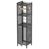 Toilet Paper Storage Cabinet Mesh Panel Narrow Washroom Cabinet