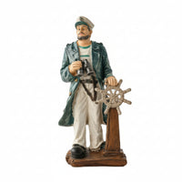 Fishermen Figurine Nautical Fishermen Statue Freestanding Ornament for Mantel