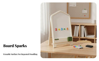 Easy to Clean Kids Drawing Board Material Toddler Standing Art Easel Rounded Corners Erasable Doodle Board Portable for Toddlers, Preschoolers, Girls, Playroom, Preschool, Bedroom, Daycare