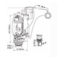 Molded Plastic Cistern Fill Valve Threaded Connection Toilet Tank Valve Integrated Fittings Plumbing Part Compact for Drainage
