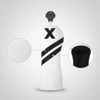 Golf Club Head Cover Embroidered Golf Club Cover with Velvet Velvet-Lined Headcover Elastic Safeguarding for Golfers