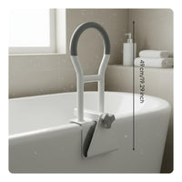 Bathtub Grab Bar Tool Installation Clamp-on Tub Grab Bar Heavy Duty Tub Side Rail for Women Individuals