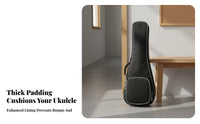 Padded Ukulele Bag Adjustable Shoulder Strap 21 Inch Ukulele Backpack Carry Handle 10mm Thick Padding for Storage, Music Lessons