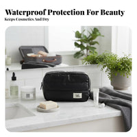 Shiny Rectangular Pouch Waterproof Large Capacity Toiletry Bag Water-Resistant