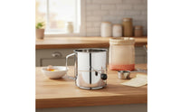 8 Measure Baking Sifter Rotating Agitator Hand Crank Flour Sifter Stainless Steel Flour Sieve Lightweight for Home Cooks