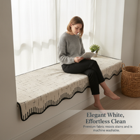 Bay Window Cushion Mat for Bedroom Balcony, Machine Washable, All-Season