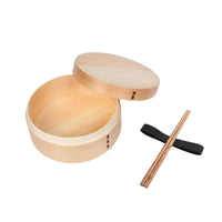 Wooden Bento Box Traditional Container Natural for Office Workers, Students