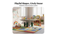 Kids Play Table and Chair Set Multipurpose Kindergarten Learning Desk Child Materials Childrens Play Table and Chair Set for Nursery, Living Room