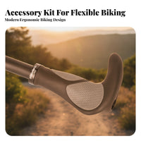 Winged Bicycle Grips Vibration Damping Double Lock Rings for Daily Commute