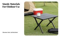 Folding Slat-Top Table with Chairs Lightweight Foldable Table and Seating Set Easy Assembly Camping gear for outdoor mealkers, outdoor meals, Beach, Backyard