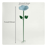 Flower Garden Stake Bird Bath Two-in-oneFunction Bird Bath with Stake Decorative Outdoor for Birds