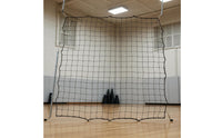 Black Soccer Rebound Net Woven Grid Replacement Rebound Net Rope-Edged Sports Gear Reinforced Edging
