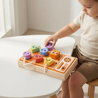 Printed Plug Socket Board Rounded Edges Wooden Busy Board Smooth Finish Children's Play Item Colorful