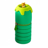 Expandable up Silicone Pencil Case Portable Retractable   Telescopic Stationery Holder for Students, School