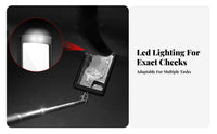 Telescopic Inspection Mirror Foldable Design Undercar Inspection Mirror Ergonomic Grip for Mechanics, Property Inspectors, Garages, Workshops