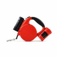 Retractable Dog Leash Nylon Locking Retractable Leash Walking Lead Anti-Slip Grip Pet Gear Built-in Flashlight