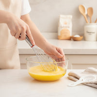 Egg Whisk Stainless Steel Manual Whisk with Egg Separator Kitchen Tool Food-Grade Utensil Flexible for Bakers, Baking
