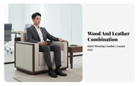 New Chinese aesthetic Wooden Frame Negotiation Chair Modern Minimalist Upholstered Armchair Elegant Design Single Seat Sofa Comfortable Upholstery for Business Professionals, Interior Designers, Meeting Room, Reception Area, Hotel Lobby, perusing alcove