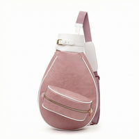 Tennis Racquet Bag Front Pocket Teardrop Athletic Carryall Buckle Detail for Pickleball