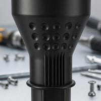 Metal Front Electric Rivet Head Black Housing Rivet Adapter Head Cylindrical Tool Accessory Easy to Use