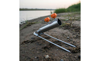 Ground Stake Rod Holder Portable Fishing Rod Ground Stand Metal Fishing Pole Stake Wear-Resistant Anti-Slip for Riverbank