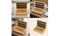 20 Pieces Watch Winding Key Set Knurled Size Marked Pocket Watch Winding Tool Set Wood Box Tool Kit