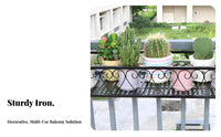 Space-Saving Railing Planter Box Adjustable clamps Plant Holder Easy Installation Hanging Shelf multipurpose Use for Gardeners, Apartment Dwellers, property owners, Balcony, sillsill, Fence, Patio