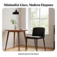 Nordic Aesthetic Upholstered Shell Chair Modern Design Home Seating Minimalist design Ergonomic spinerest for Apartment Dwellers, Interior Designers, Homeowners, Dining Room, Kitchen, study alcove, Waiting Area