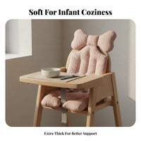 Soft Cotton Quilted Stroller Pad Breathable Mesh Backing All Season High Chair Pad Thick Padding for Newborns, Gift Givers, Travel