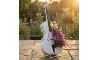 Hollow Opening Cello Planter Compact Size Resin Cello Ornament Realistic Design Musical Instrument Planter Decorative