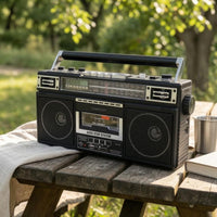 USB and SD Card Retro Radio Cassette Player Twin Speaker Portable Audio