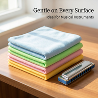 Extra Large Microfiber Cleaning Cloths, Super Absorbent Dust Cloths, Thickened Instrument Polishing Cloth, Colorfast Microfiber Cleaning