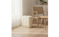 Push Button Trash Can Narrow Wastebasket Space-Saving for Toilet Side, Kitchen