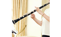 Nickel Plated Keys 17 Key Clarinet Beginner Friendly B Flat Clarinet Hard Protective Case Woodwind Instrument Easy to Use for Beginners, Adults, Performance, Practice