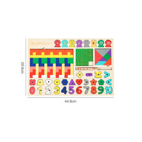 Spatial Awareness Wooden Tangram Game Fine Movement Skills Wooden Tangram Set Child-Centered Approach Multifunction Learning Game Safe Sanded Wood for Preschool, Kindergarten