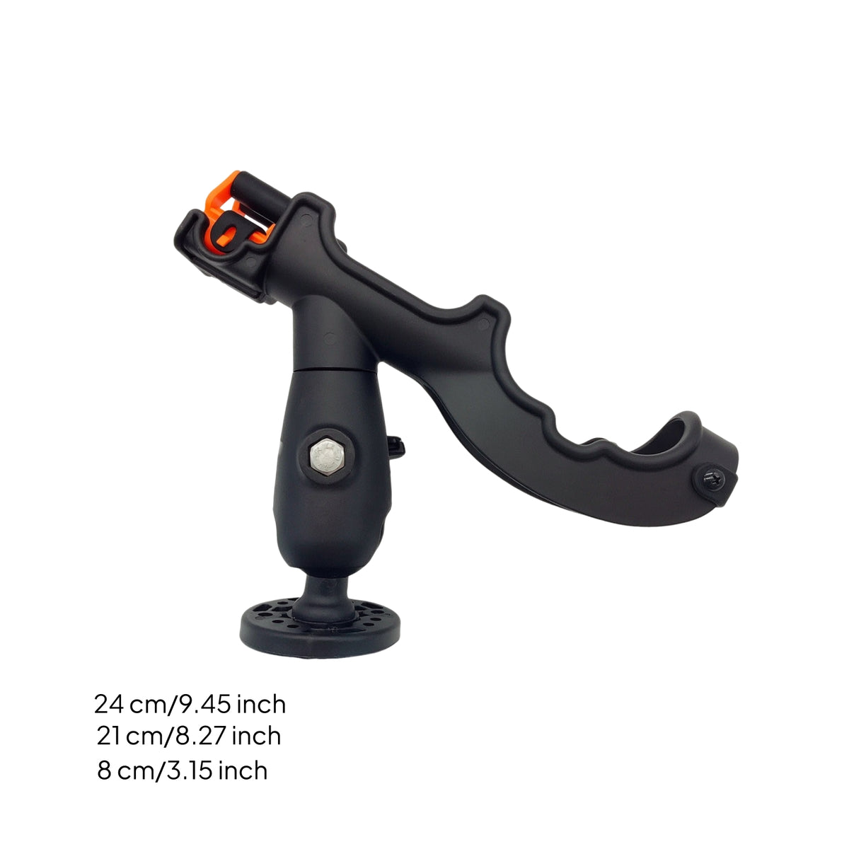 Kayak Fishing Rod Holder Swivel Rod Holder with Round Base Hardware Secure Heavy-Duty for Fishermen, Boats