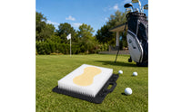Golf Bunker Hitting Mat Rectangular Base Bunker Practice Mat Portable Sand Hazard