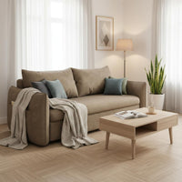Multi-Functional Sofa Bed with Storage Space-Saving Design Convertible Loveseat Bed Minimalist Design Pull-out Sleeper Sofa for Small Apartment
