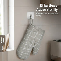 Cabinet and Bedroom Storage Hook with Removable for Students, Stainless Steel Single Hanger with Strong Load Bearing Sticky