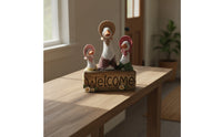 Duck Welcome Sign Cottagecore Welcome Plaque with Ducks Decorative Wooden Plaque for Gardeners, Front Door