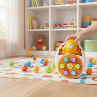 Early Education Whack-a-Rodent Toy Hand-Eye Coordination Cartoon Creature Push Toy Reaction Training Spring up Button Game Stress Relief for Children, Toddlers, Babies, Travel