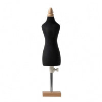 Female Dress Form Mannequin Fabric Covered Tailoring Mannequin Wooden Base